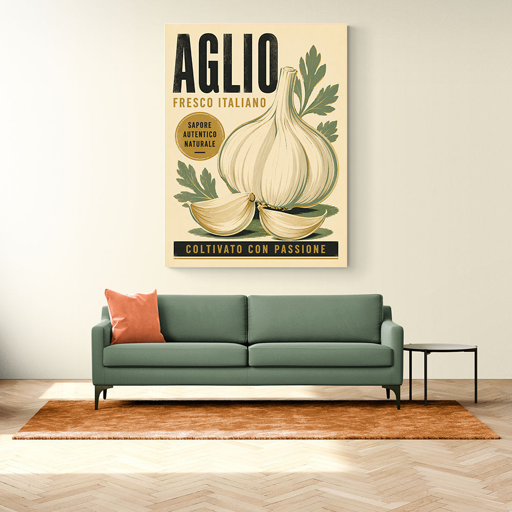Garlic Cloves Italian Vintage Wall Art