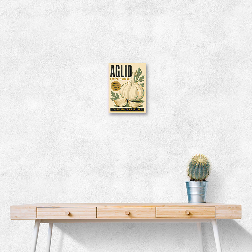 Garlic Cloves Italian Vintage Wall Art