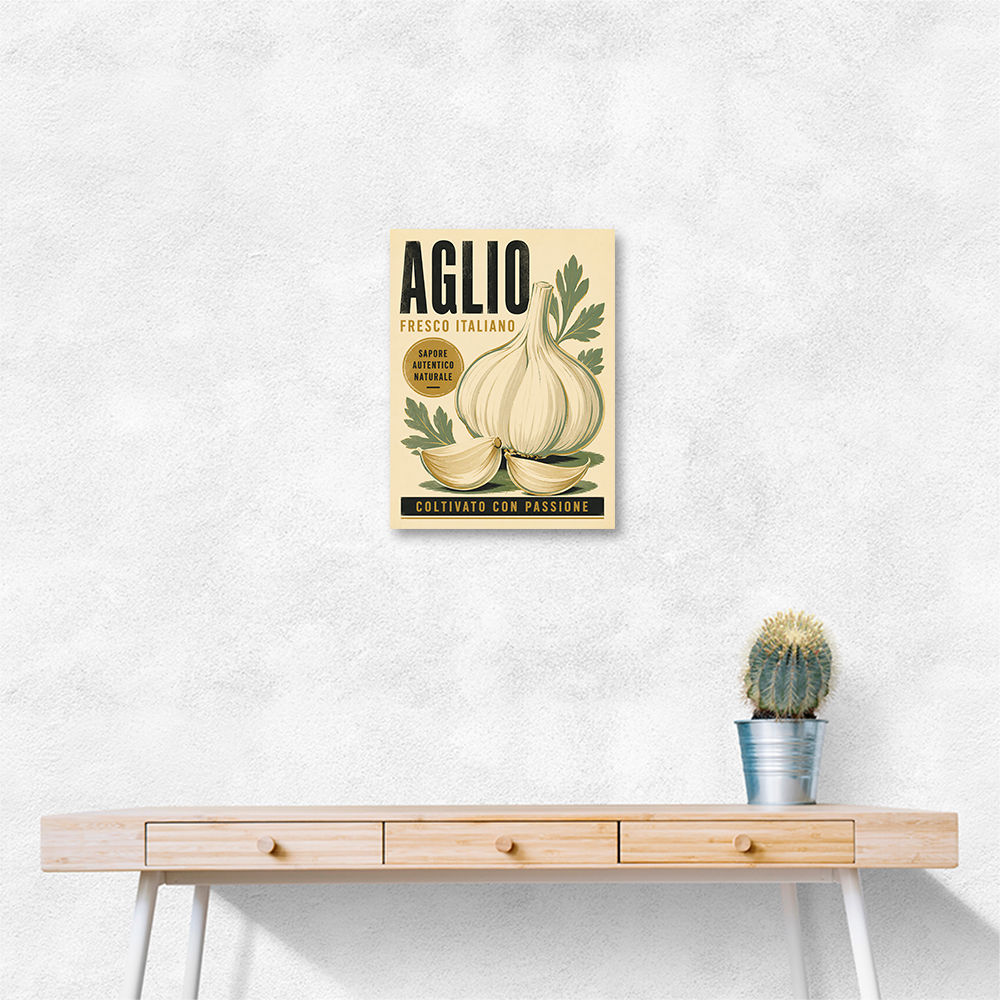 Garlic Cloves Italian Vintage Wall Art