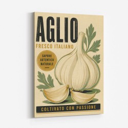 Garlic Cloves Italian Vintage Wall Art