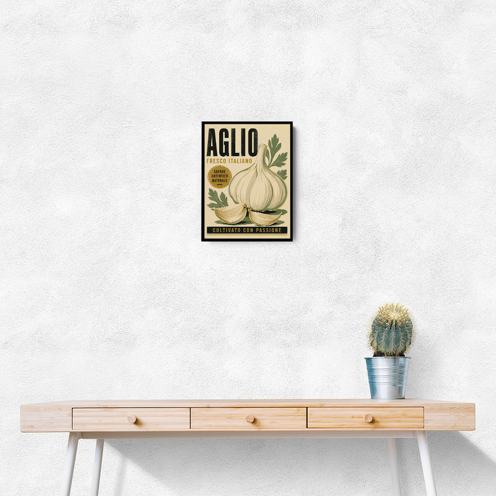 Garlic Cloves Italian Vintage Wall Art
