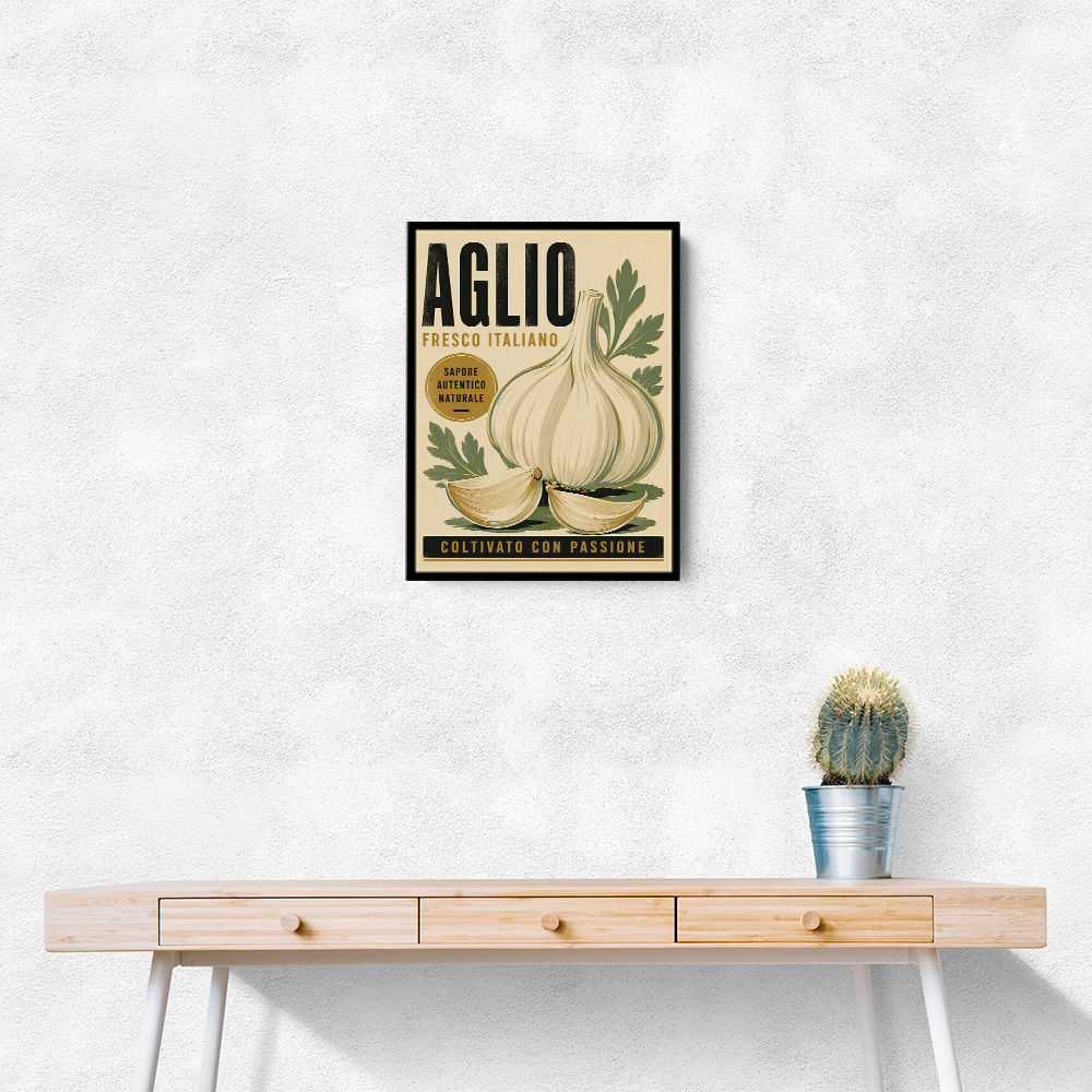 Garlic Cloves Italian Vintage Wall Art