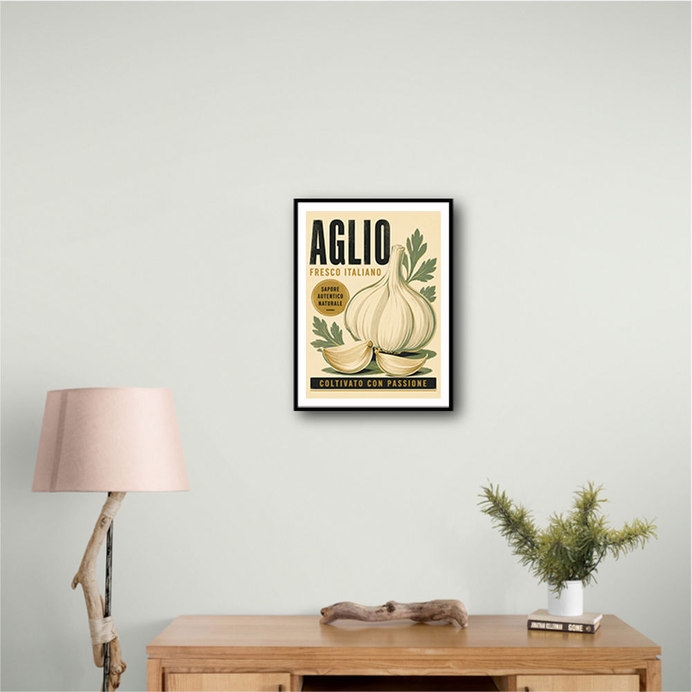 Garlic Cloves Italian Vintage Wall Art