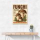 Italian Mushrooms Vintage Food Poster Art Print