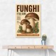 Italian Mushrooms Vintage Food Poster Art Print