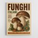Italian Mushrooms Vintage Food Poster Art Print