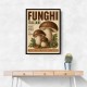 Italian Mushrooms Vintage Food Poster Art Print