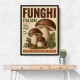 Italian Mushrooms Vintage Food Poster Art Print
