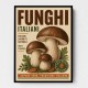 Italian Mushrooms Vintage Food Poster Art Print