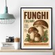 Italian Mushrooms Vintage Food Poster Art Print