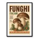 Italian Mushrooms Vintage Food Poster Art Print