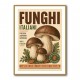 Italian Mushrooms Vintage Food Poster Art Print