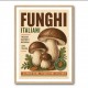 Italian Mushrooms Vintage Food Poster Art Print