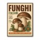 Italian Mushrooms Vintage Food Poster Art Print