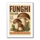 Italian Mushrooms Vintage Food Poster Art Print
