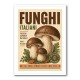 Italian Mushrooms Vintage Food Poster Art Print