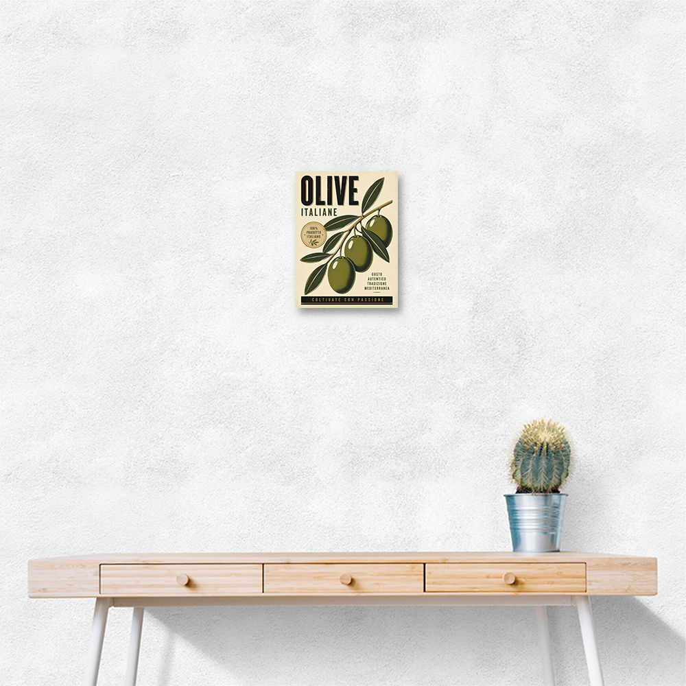 Italian Olives Vintage Poster Wall Art