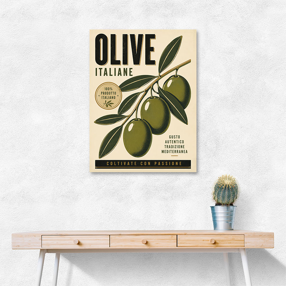 Italian Olives Vintage Poster Wall Art
