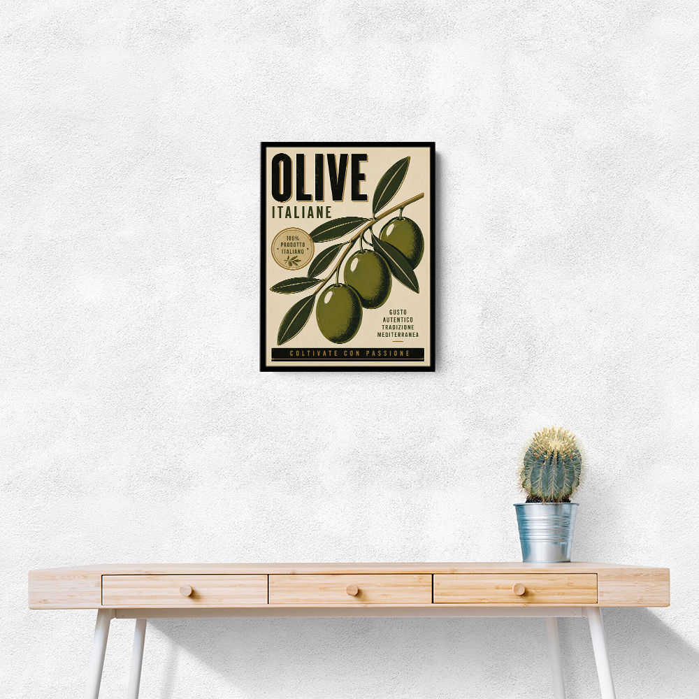 Italian Olives Vintage Poster Wall Art