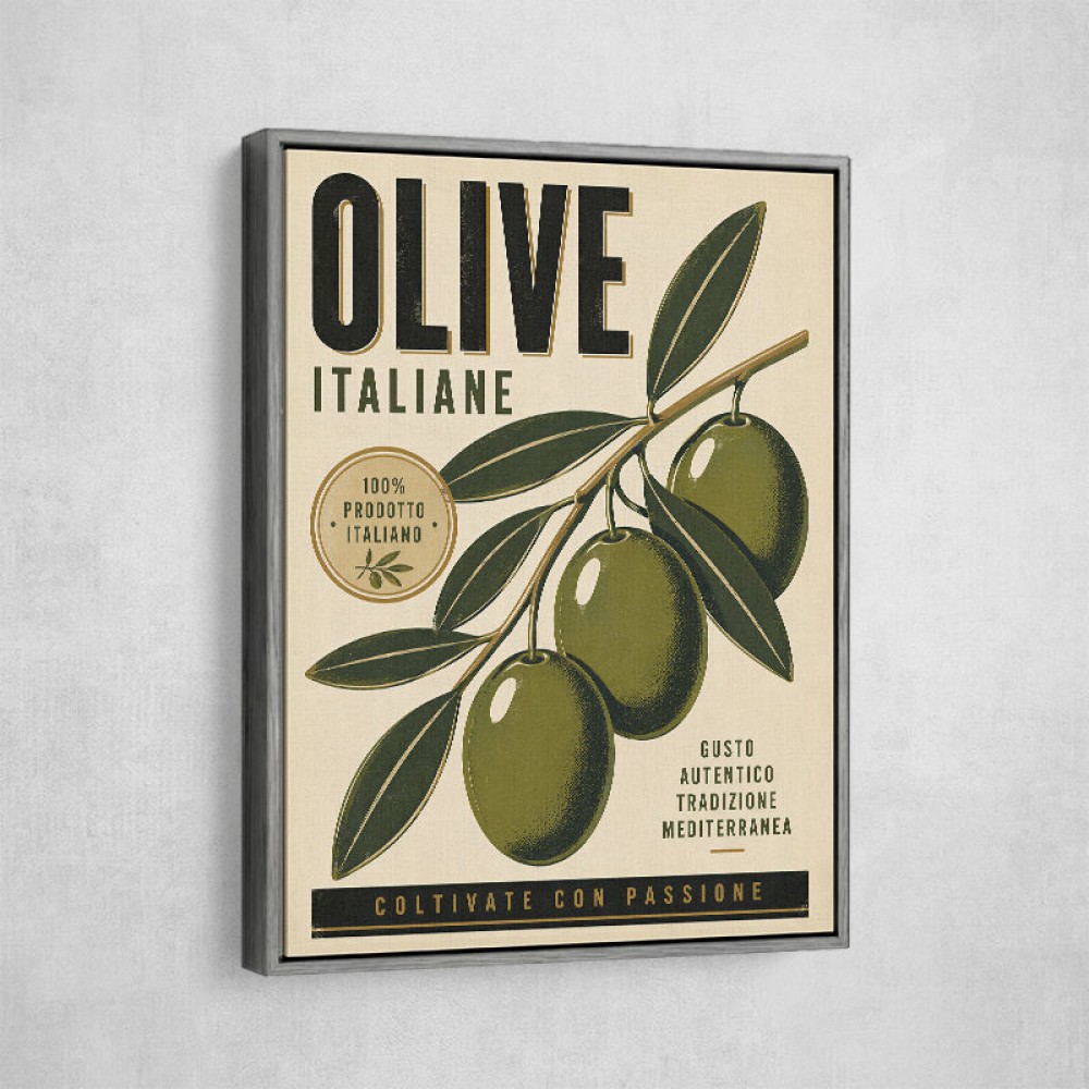 Italian Olives Vintage Poster Wall Art