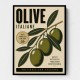 Italian Olives Vintage Poster Wall Art