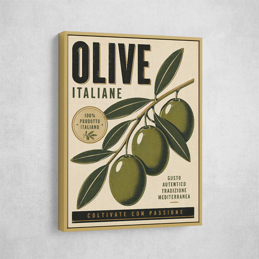 Italian Olives Vintage Poster Wall Art