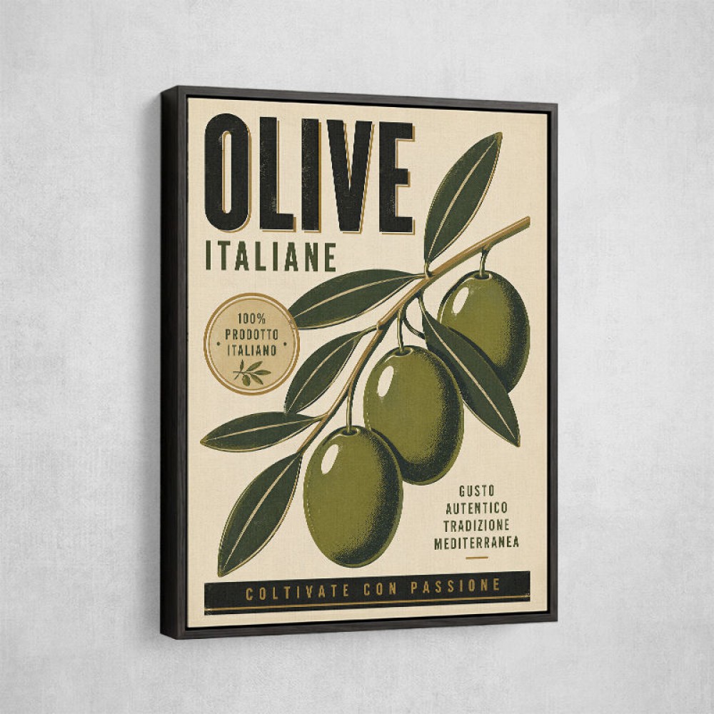 Italian Olives Vintage Poster Wall Art
