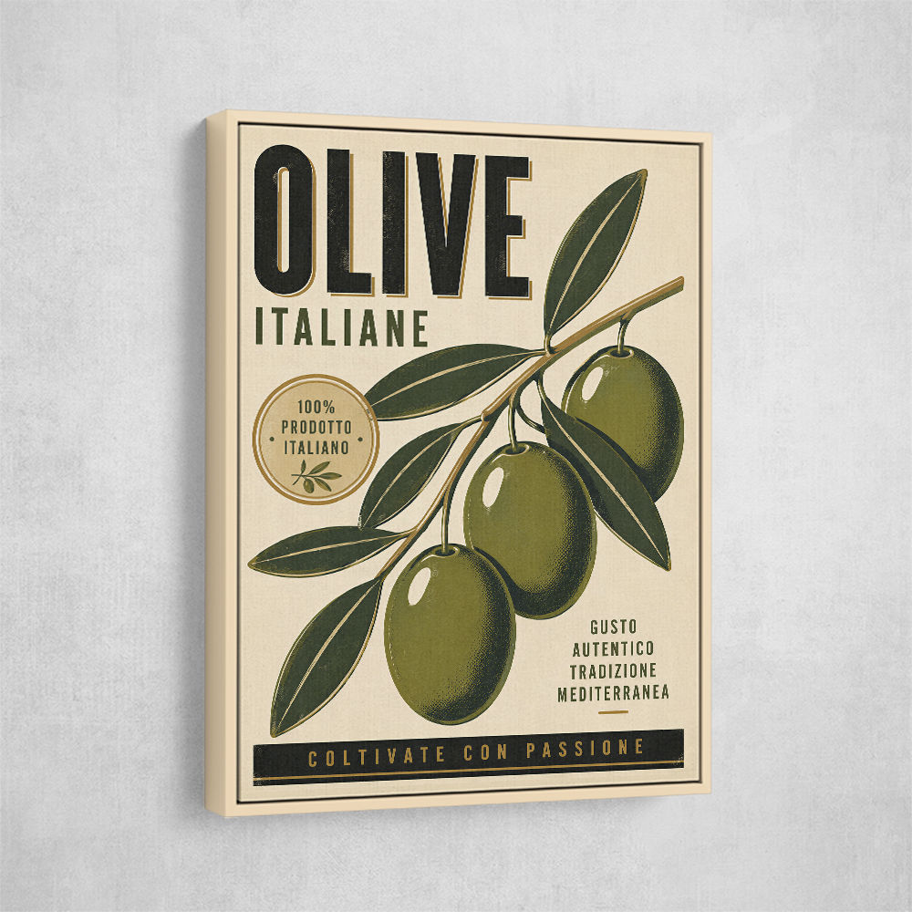 Italian Olives Vintage Poster Wall Art