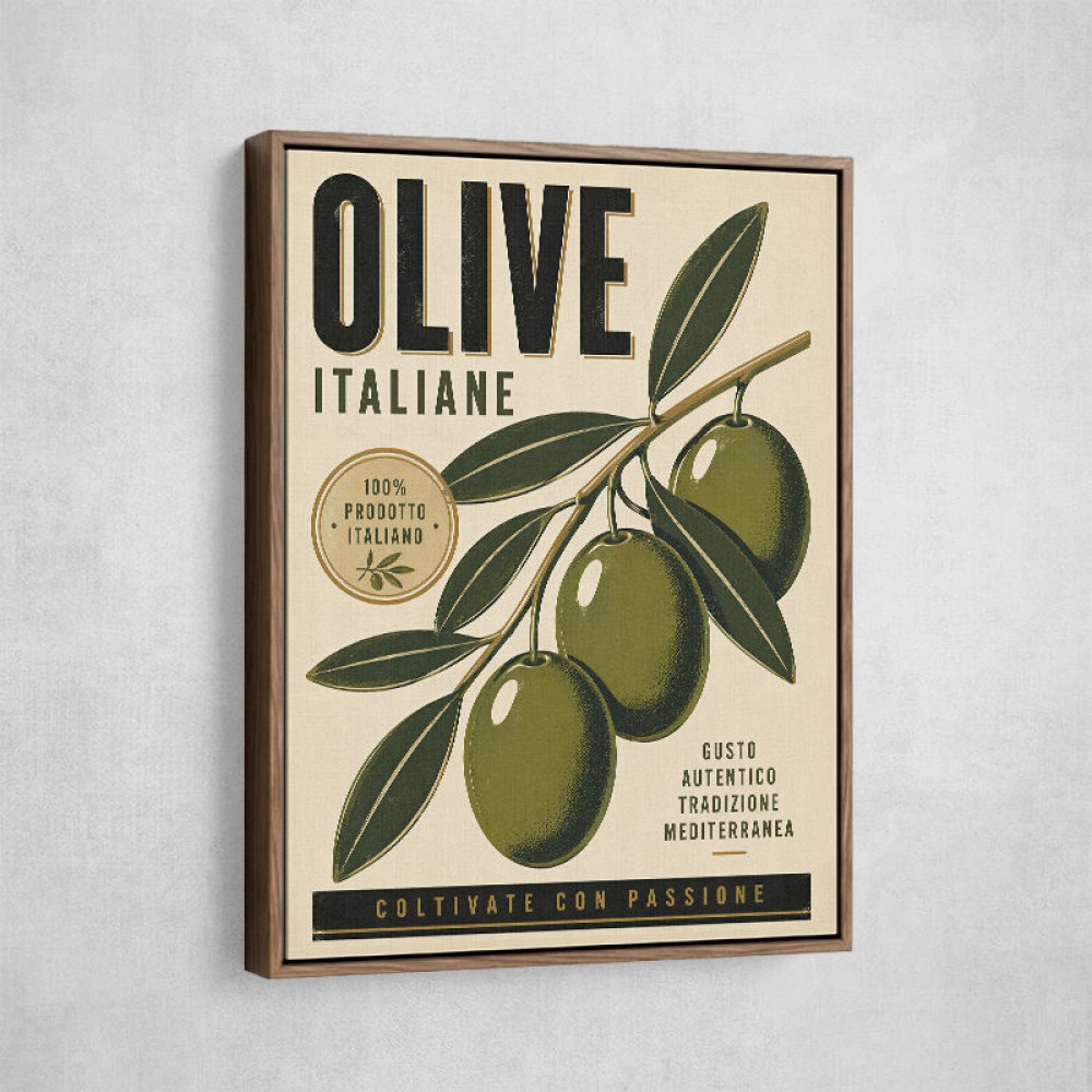 Italian Olives Vintage Poster Wall Art