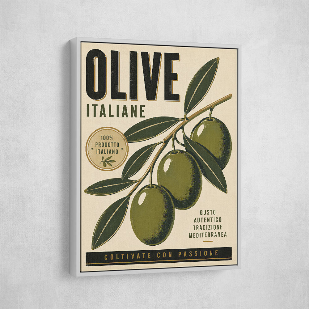 Italian Olives Vintage Poster Wall Art