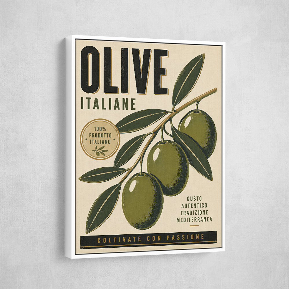 Italian Olives Vintage Poster Wall Art