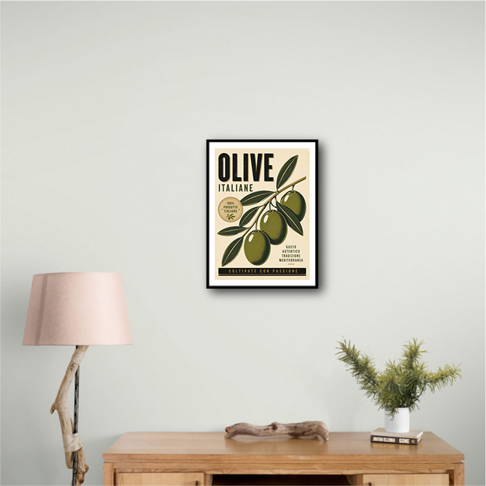 Italian Olives Vintage Poster Wall Art