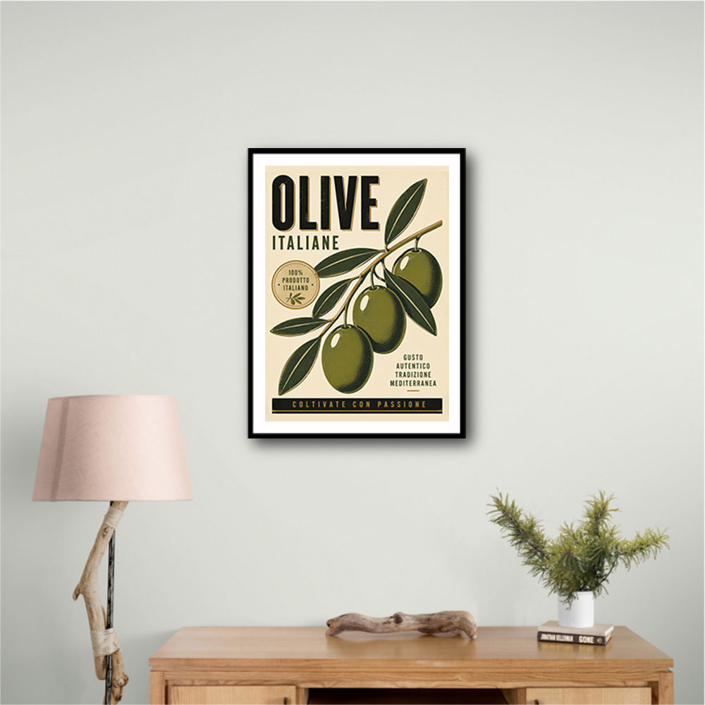 Italian Olives Vintage Poster Wall Art