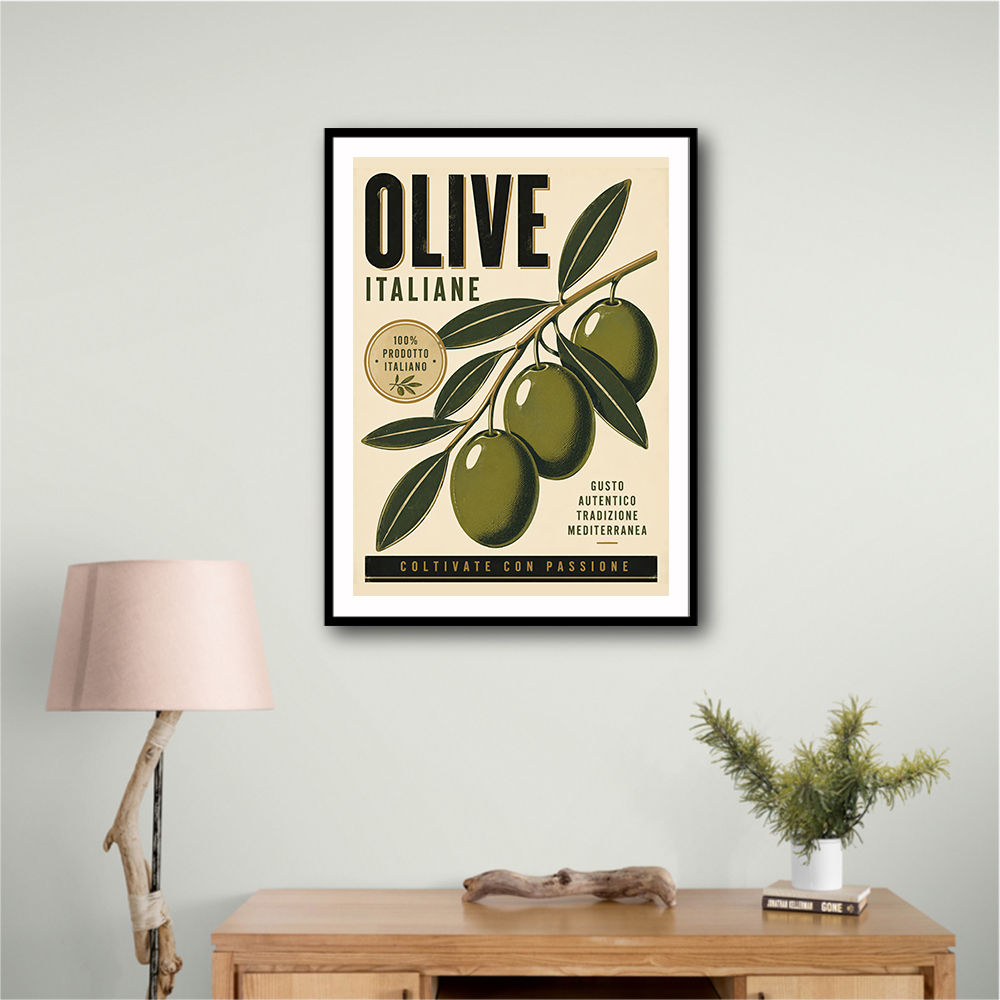 Italian Olives Vintage Poster Wall Art