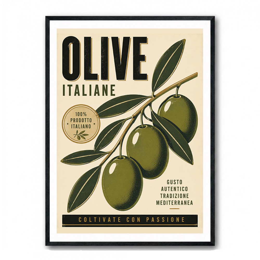 Italian Olives Vintage Poster Wall Art