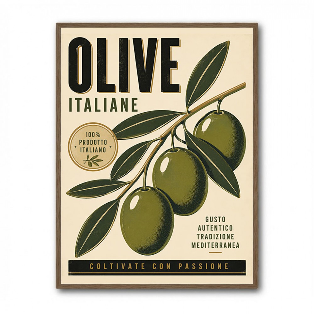 Italian Olives Vintage Poster Wall Art