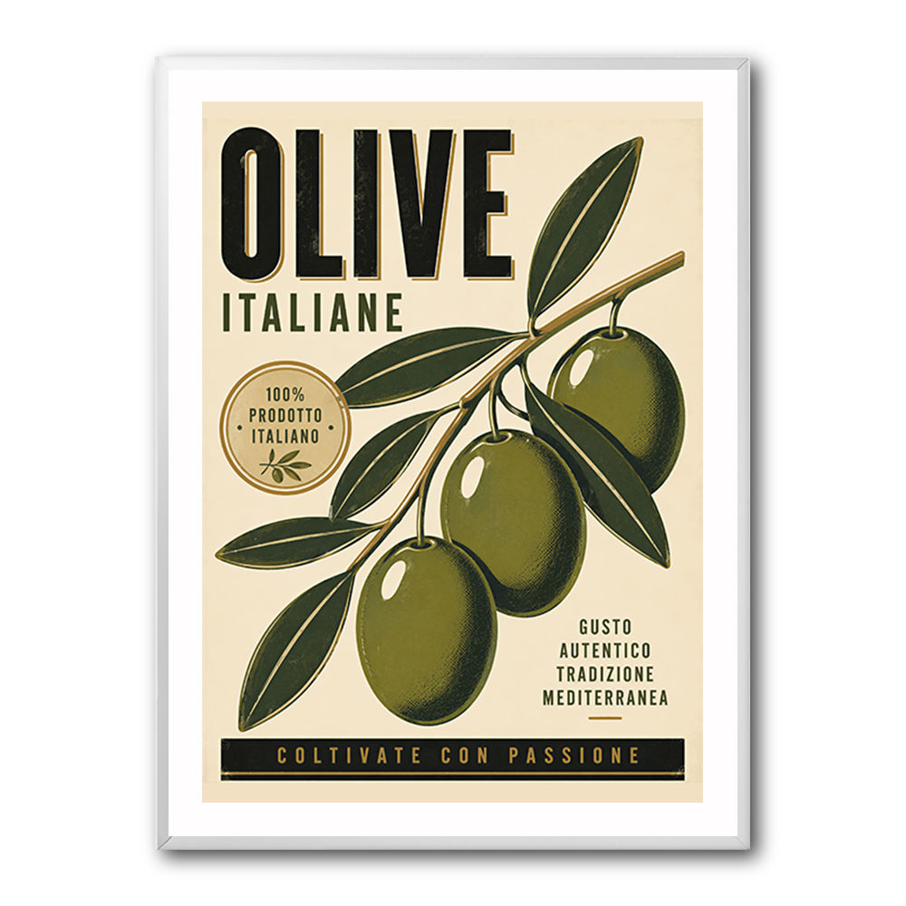 Italian Olives Vintage Poster Wall Art