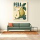 Italian Pear Vintage Fruit Poster Art Print