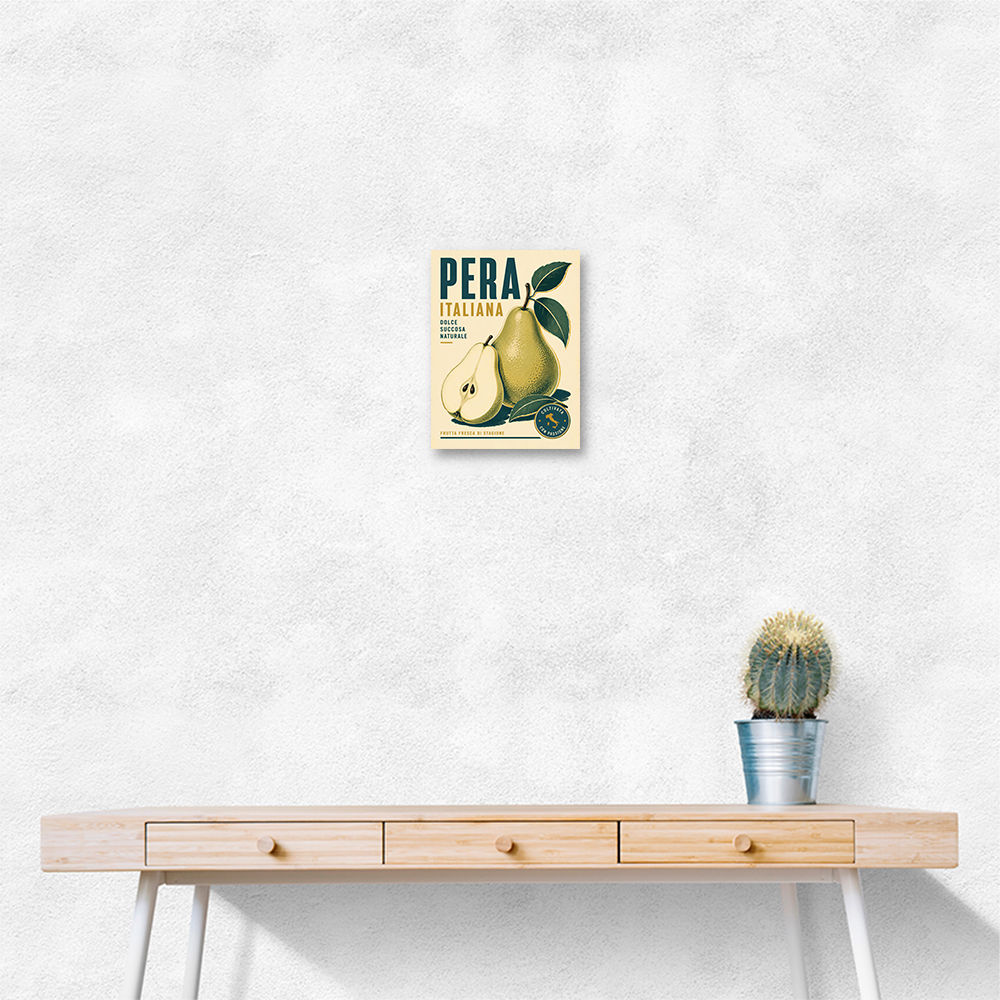 Italian Pear Vintage Fruit Poster Art Print