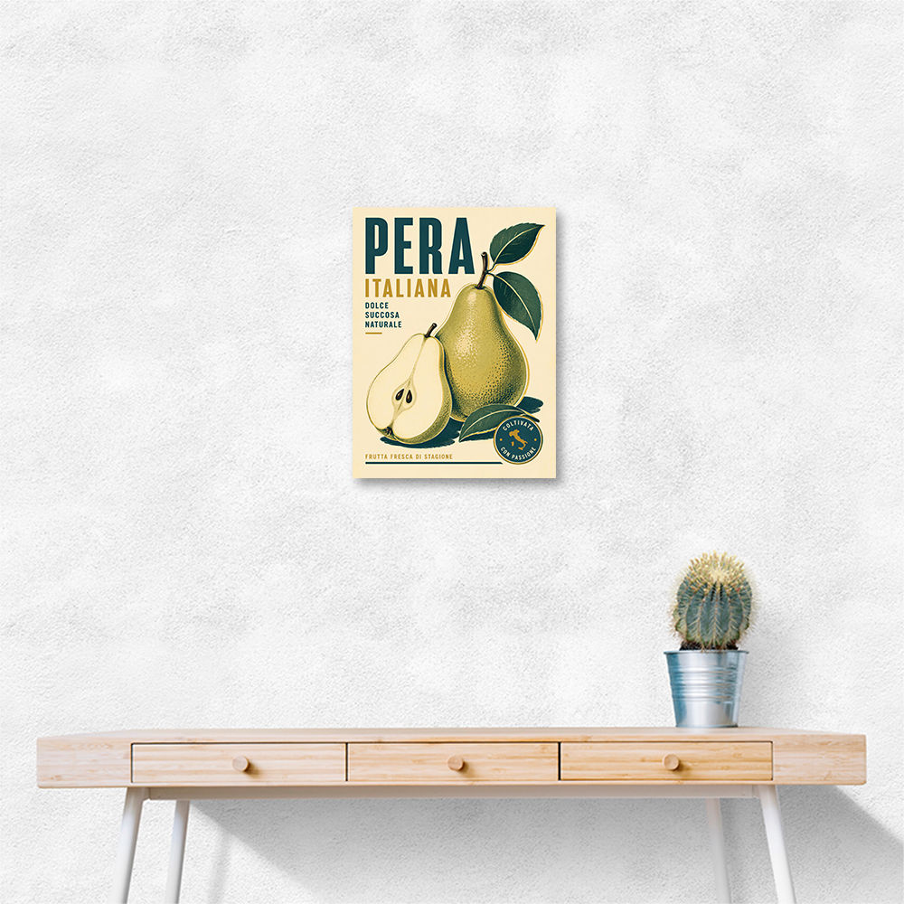 Italian Pear Vintage Fruit Poster Art Print