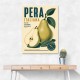 Italian Pear Vintage Fruit Poster Art Print