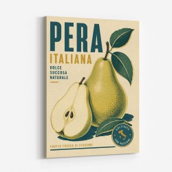 Italian Pear Vintage Fruit Poster Art Print