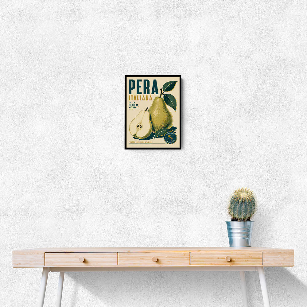 Italian Pear Vintage Fruit Poster Art Print