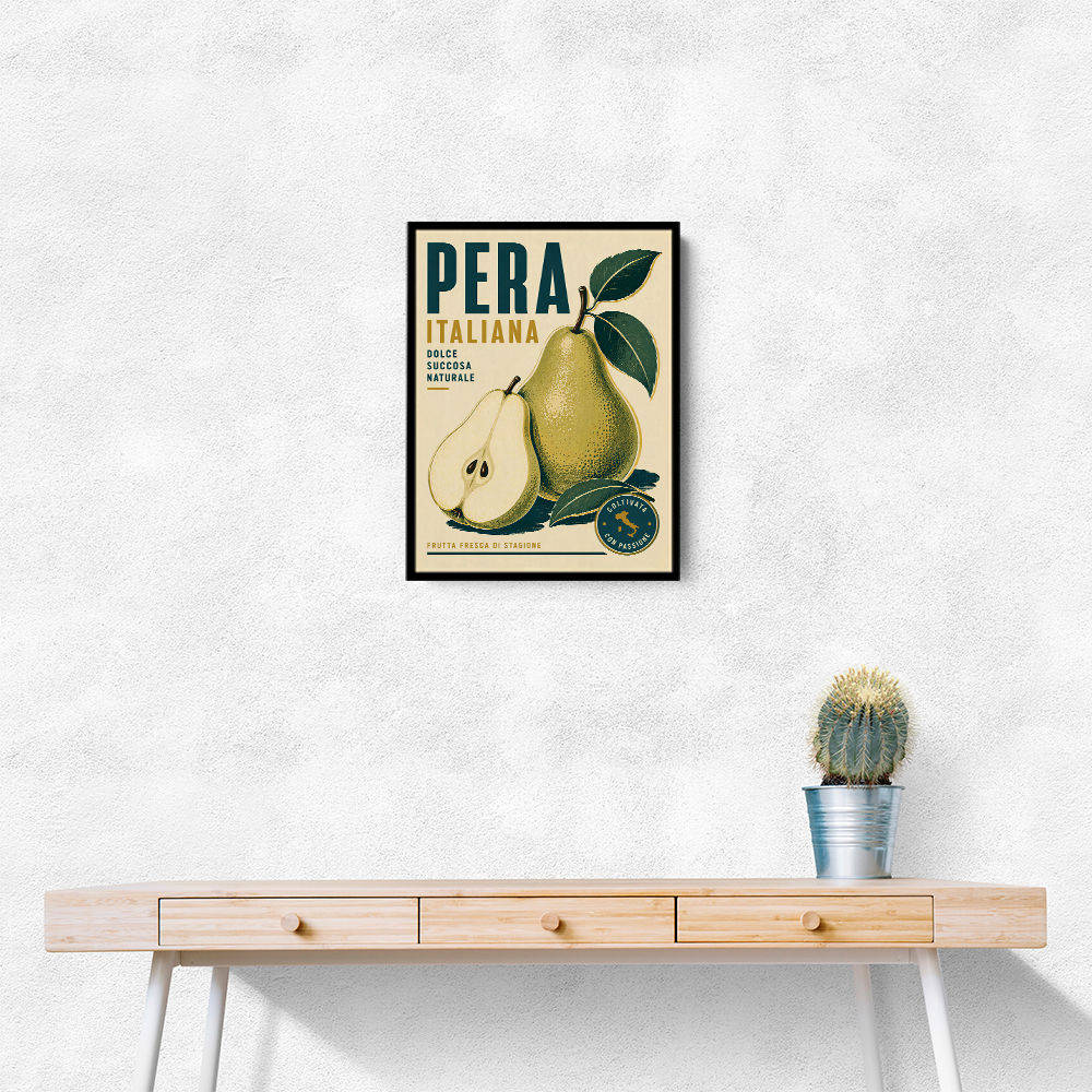 Italian Pear Vintage Fruit Poster Art Print