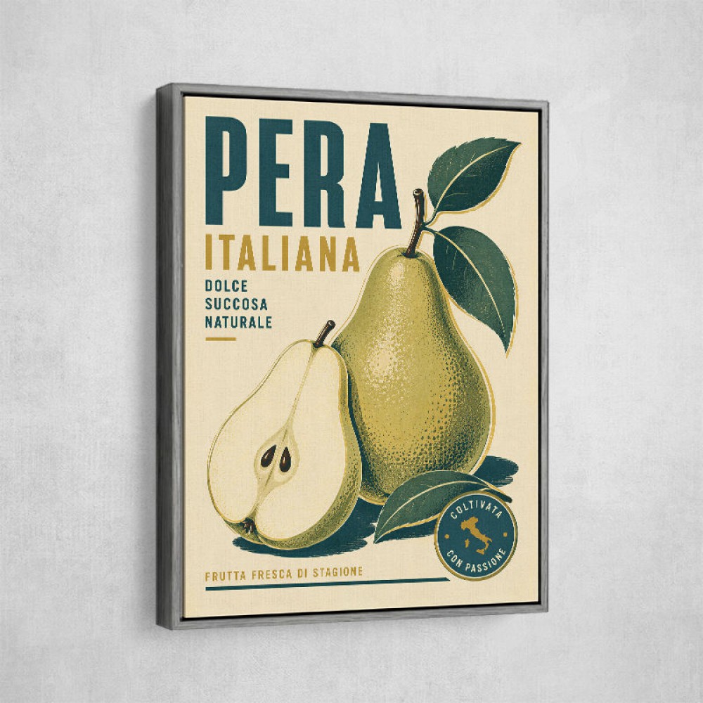 Italian Pear Vintage Fruit Poster Art Print