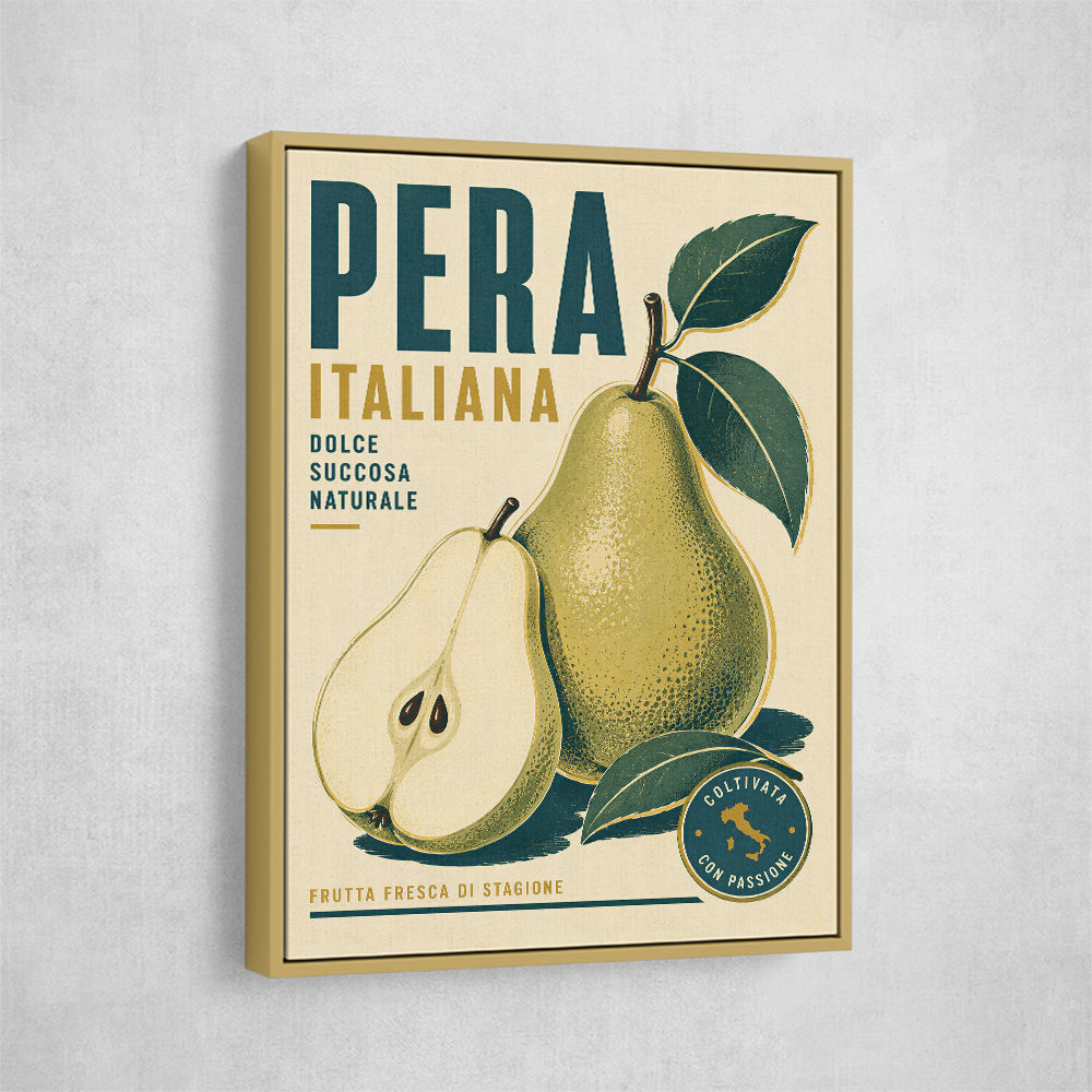 Italian Pear Vintage Fruit Poster Art Print