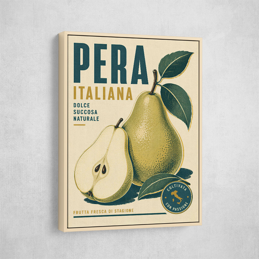 Italian Pear Vintage Fruit Poster Art Print