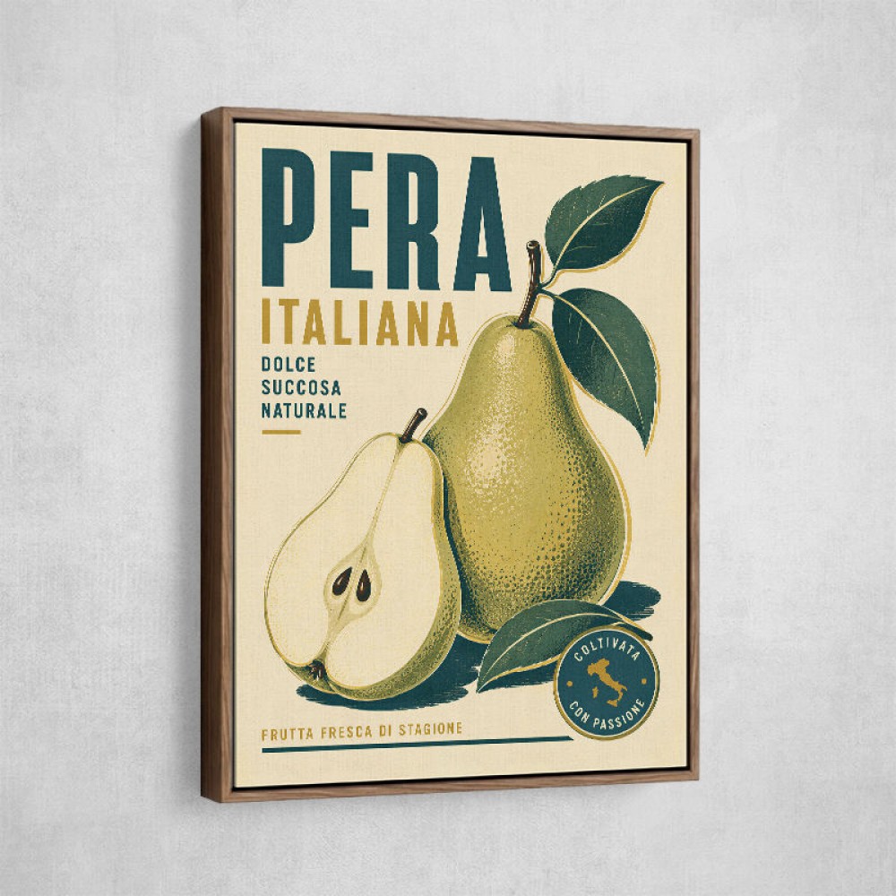 Italian Pear Vintage Fruit Poster Art Print