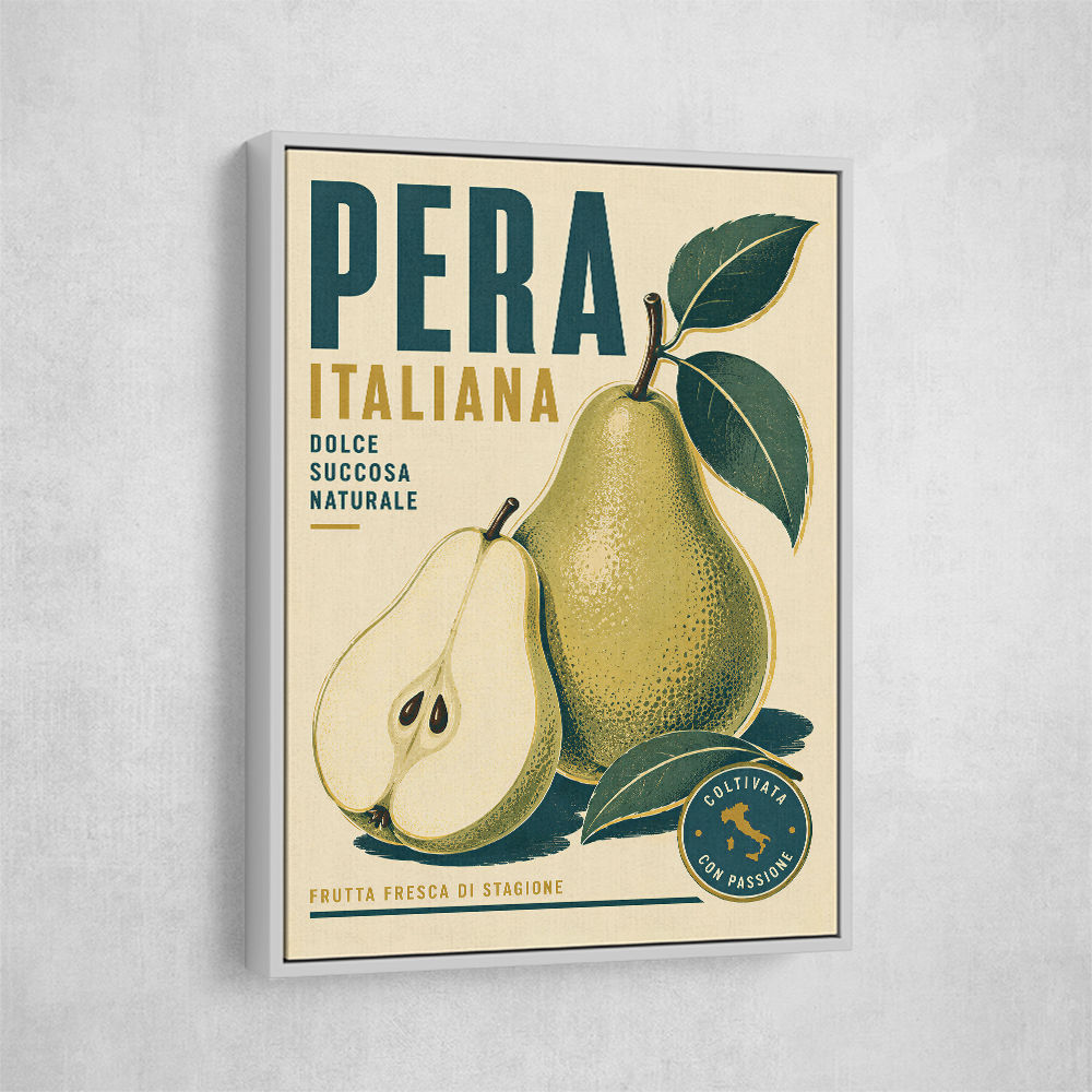 Italian Pear Vintage Fruit Poster Art Print