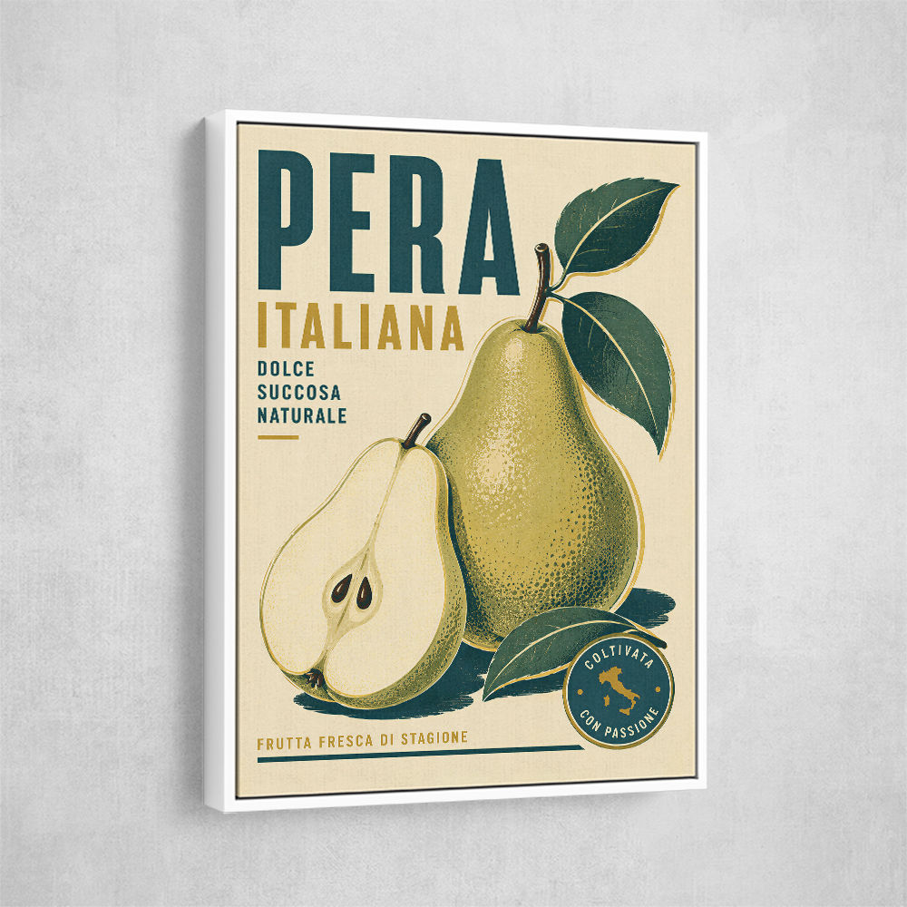 Italian Pear Vintage Fruit Poster Art Print